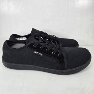 Whitin Barefoot Wide Toe Zero Drop Black Shoes Men's Size 45 US 12 Flat Sneakers